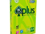 100% wood pulp IK PLUS copy paper 80gsm / Ik Plus A4 PAPER 75GSM - фото 1