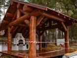 Беседка из оцилиндрованного или рубленного бревна - фото 15