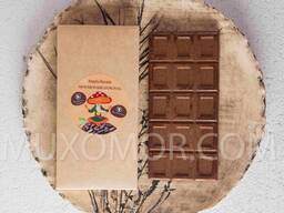 Chocolat VEGAN aux champignons. 100 g - 15 tuiles de 1 g d'amanite / Мухоморний шоколад