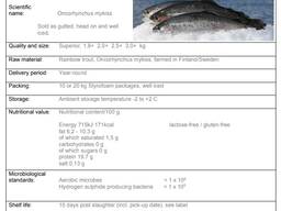 Форель охлажденная и заморозка