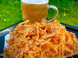 Кальмар стружка с кунжутом и перцем сушеный закуска к пиву 100г