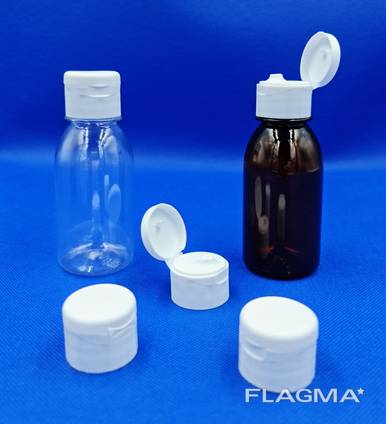 Flacon Plastic PET 120ml cu Capac Flip-Top